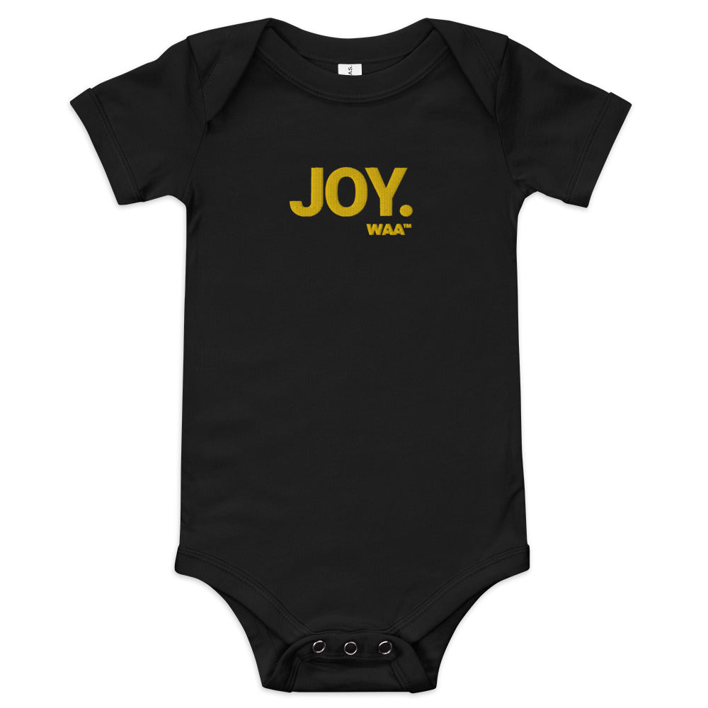 Joy Christian Embroidered Baby Onesie (Dark)