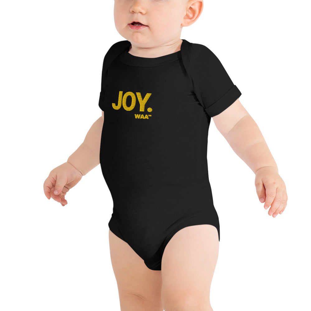 Joy Christian Embroidered Baby Onesie (Dark)