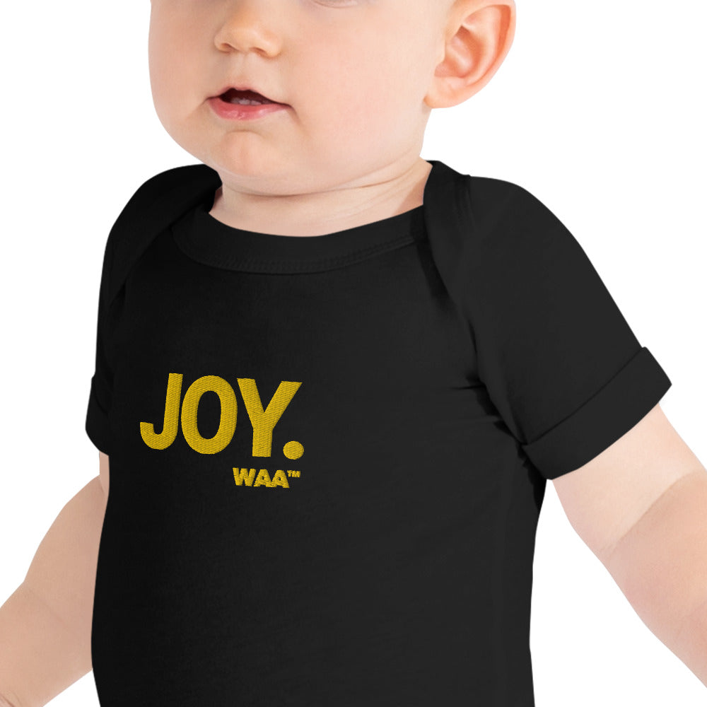 Joy Christian Embroidered Baby Onesie (Dark)