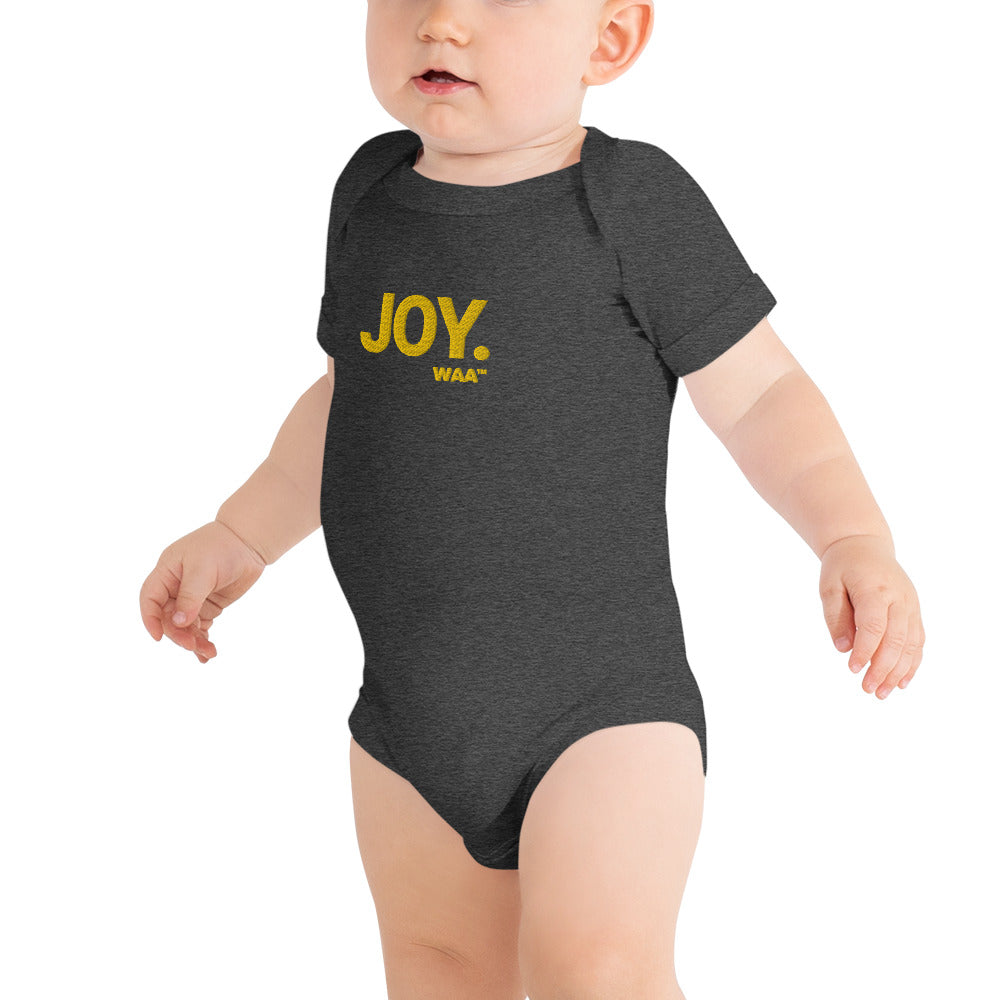 Joy Christian Embroidered Baby Onesie (Dark)