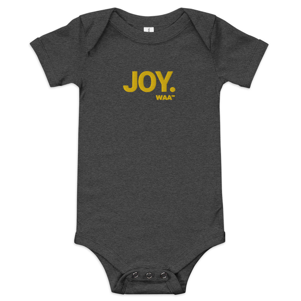 Joy Christian Embroidered Baby Onesie (Dark)