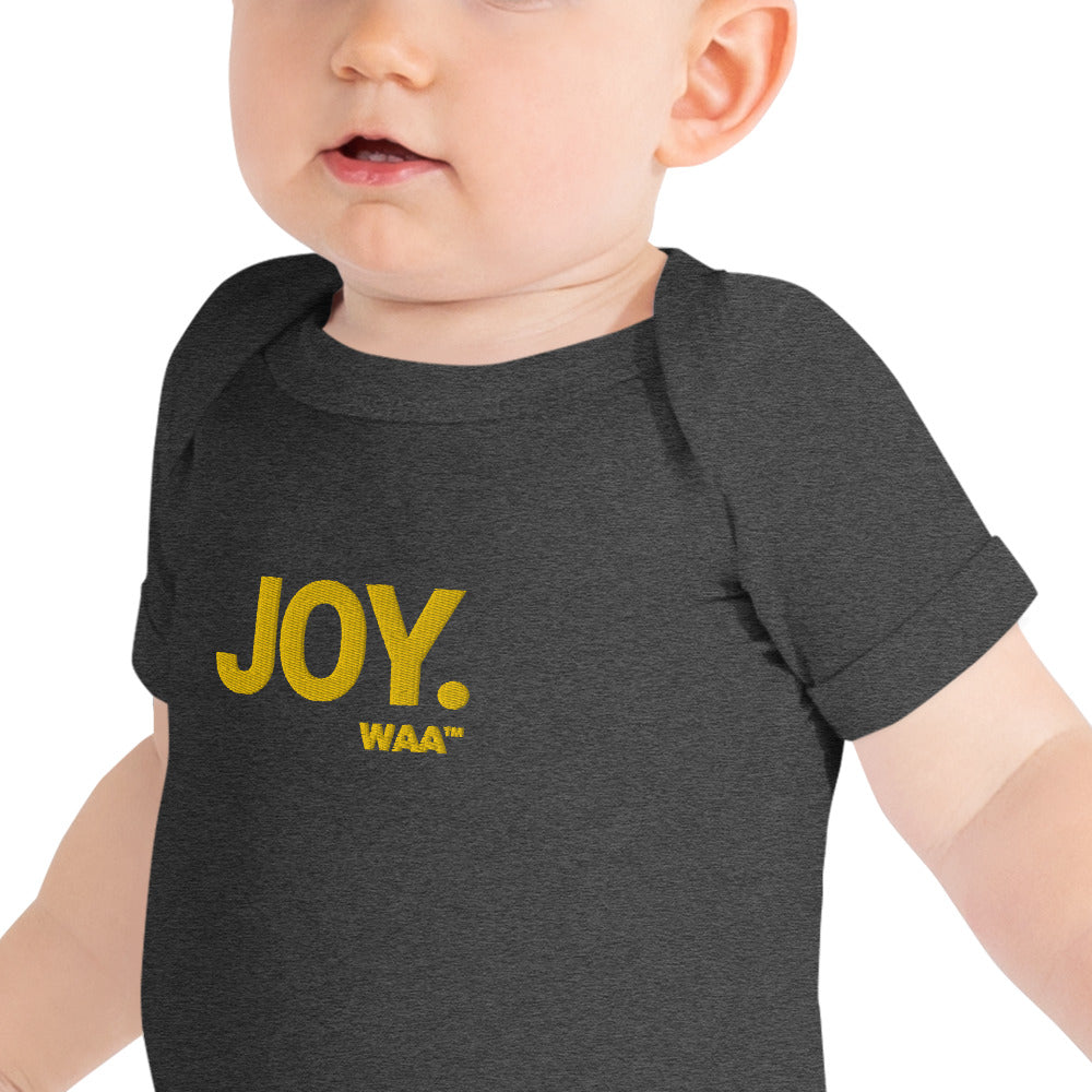 Joy Christian Embroidered Baby Onesie (Dark)
