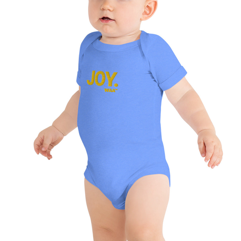 Joy Christian Embroidered Baby Onesie (Dark)