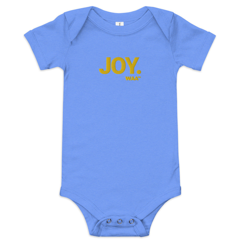 Joy Christian Embroidered Baby Onesie (Dark)