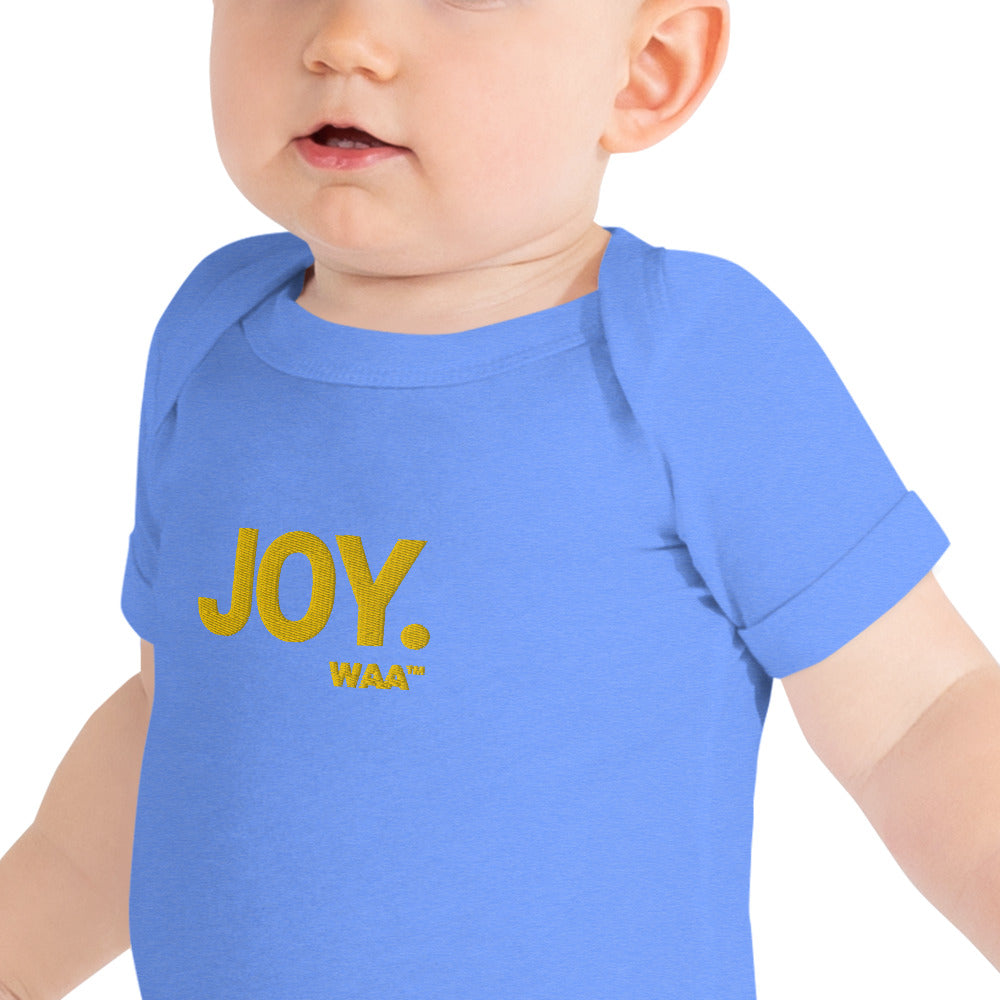 Joy Christian Embroidered Baby Onesie (Dark)