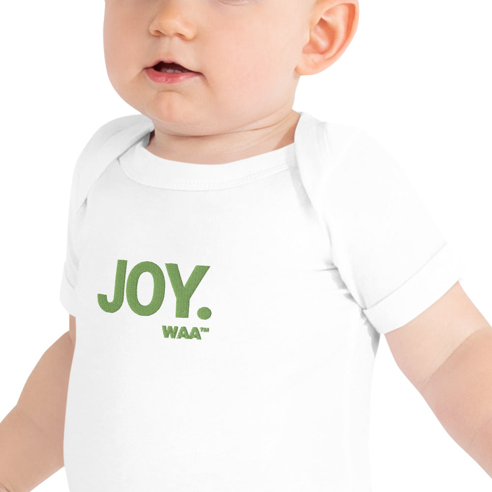 Joy Embroidered Christian Baby Onesie (Lite)
