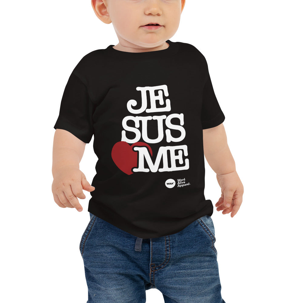 Jesus Loves Me Baby T-Shirt (Dark)