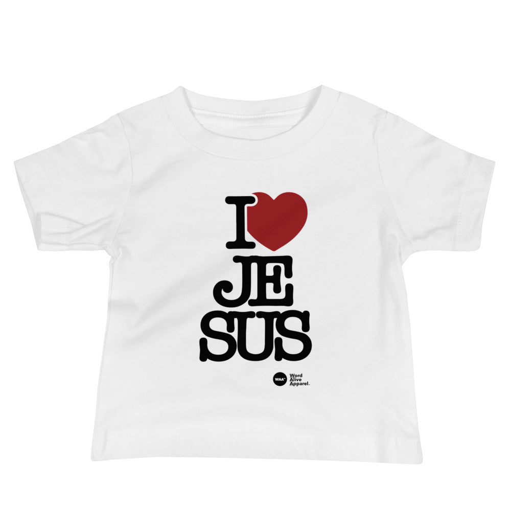I Love Jesus Baby Tee (White)