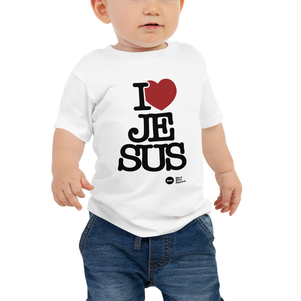 I Love Jesus Baby Tee (White)