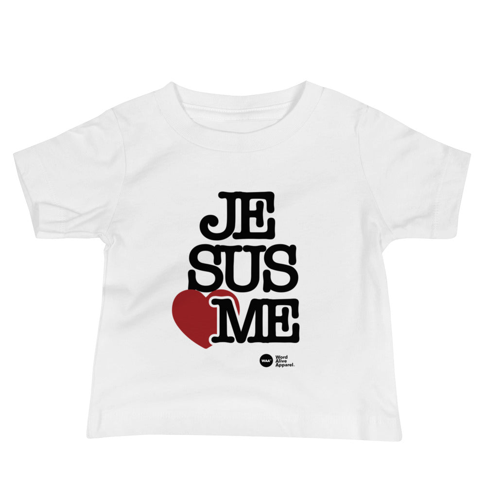 Jesus Loves Me Baby Tee (White)