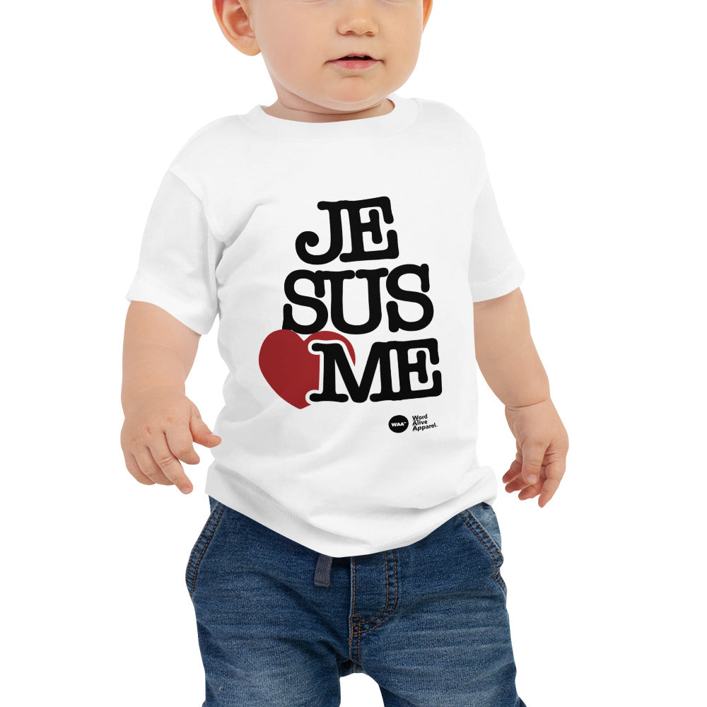 Jesus Loves Me Baby Tee (White)