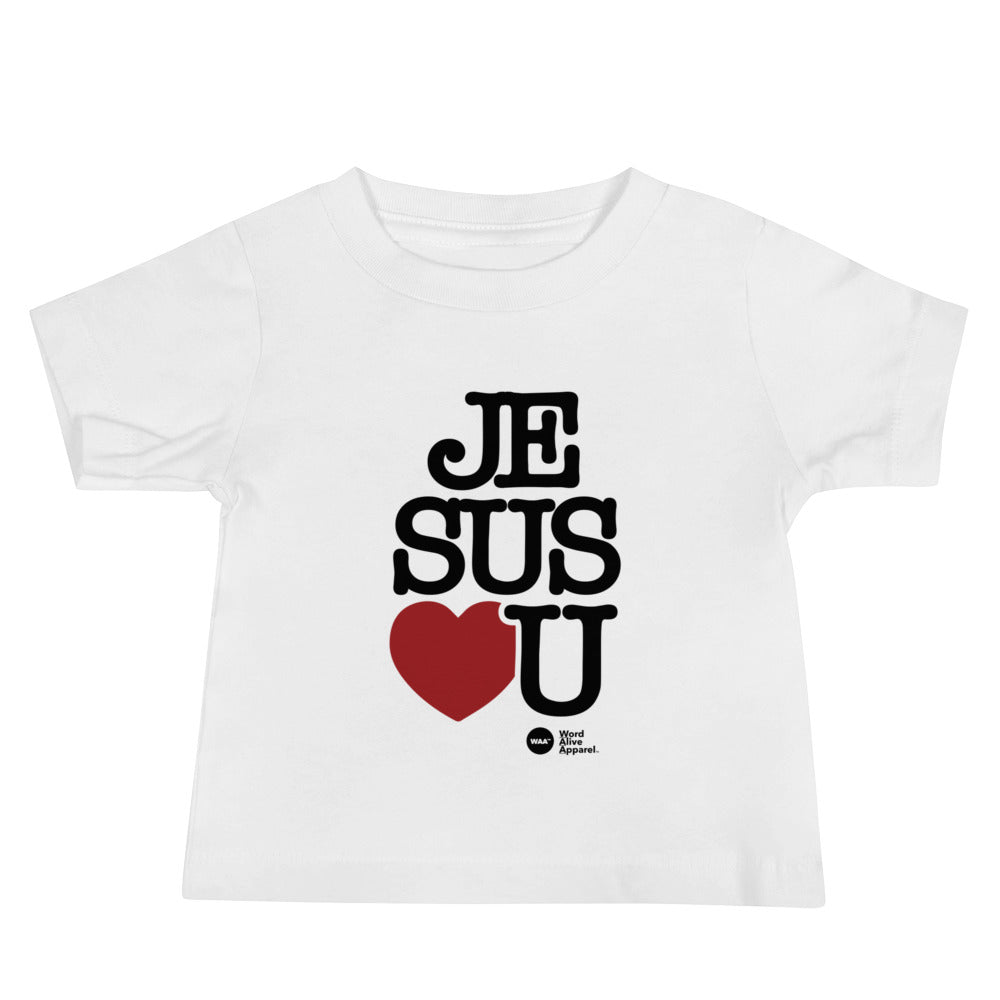 Jesus Loves Me Baby Tee (White)