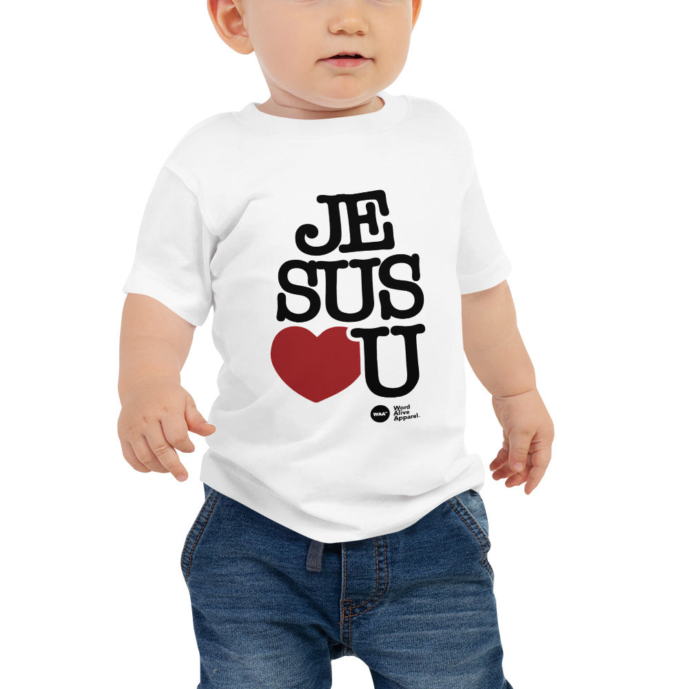 Jesus Loves Me Baby Tee (White)