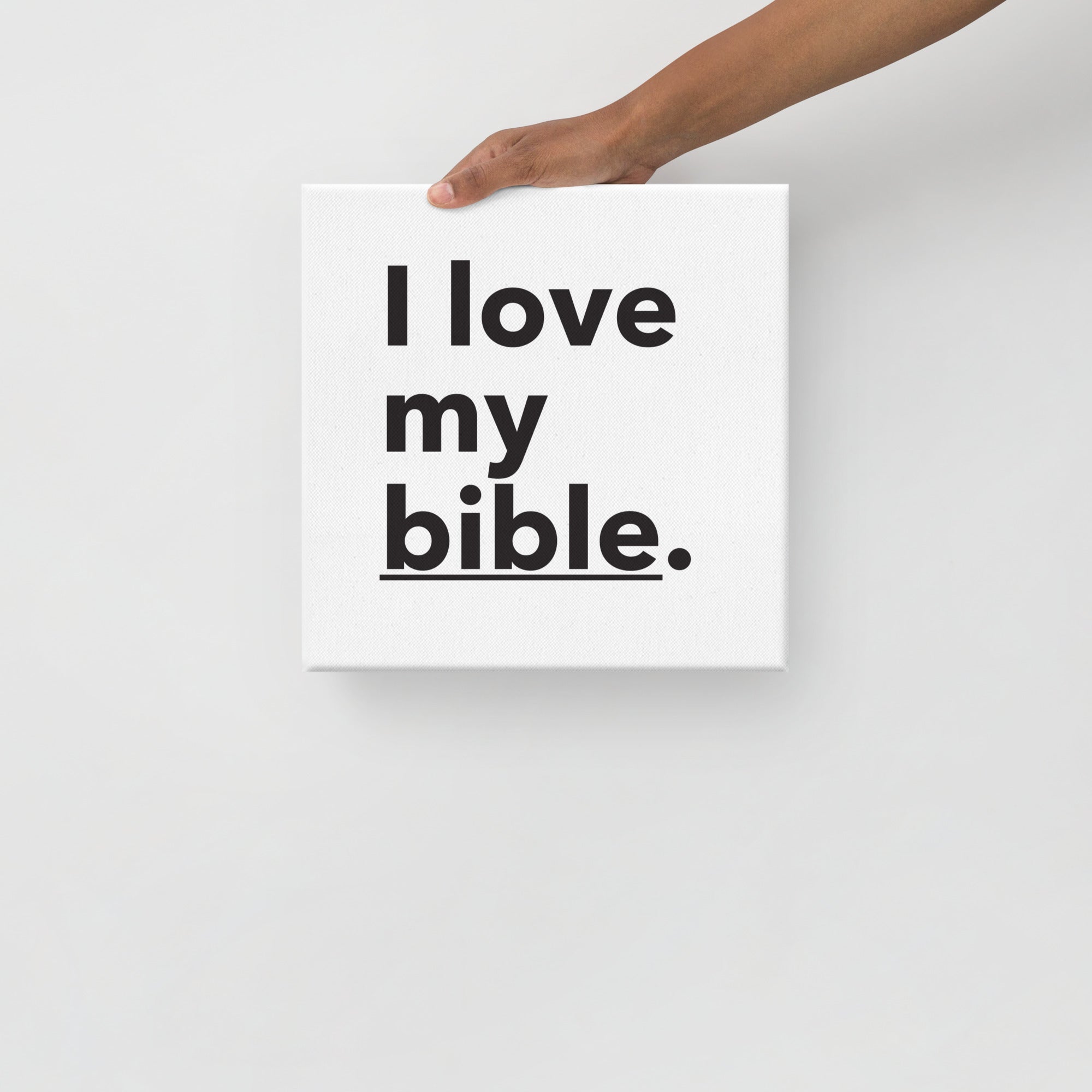 WAA™ I Love My Bible Canvas Art (White)