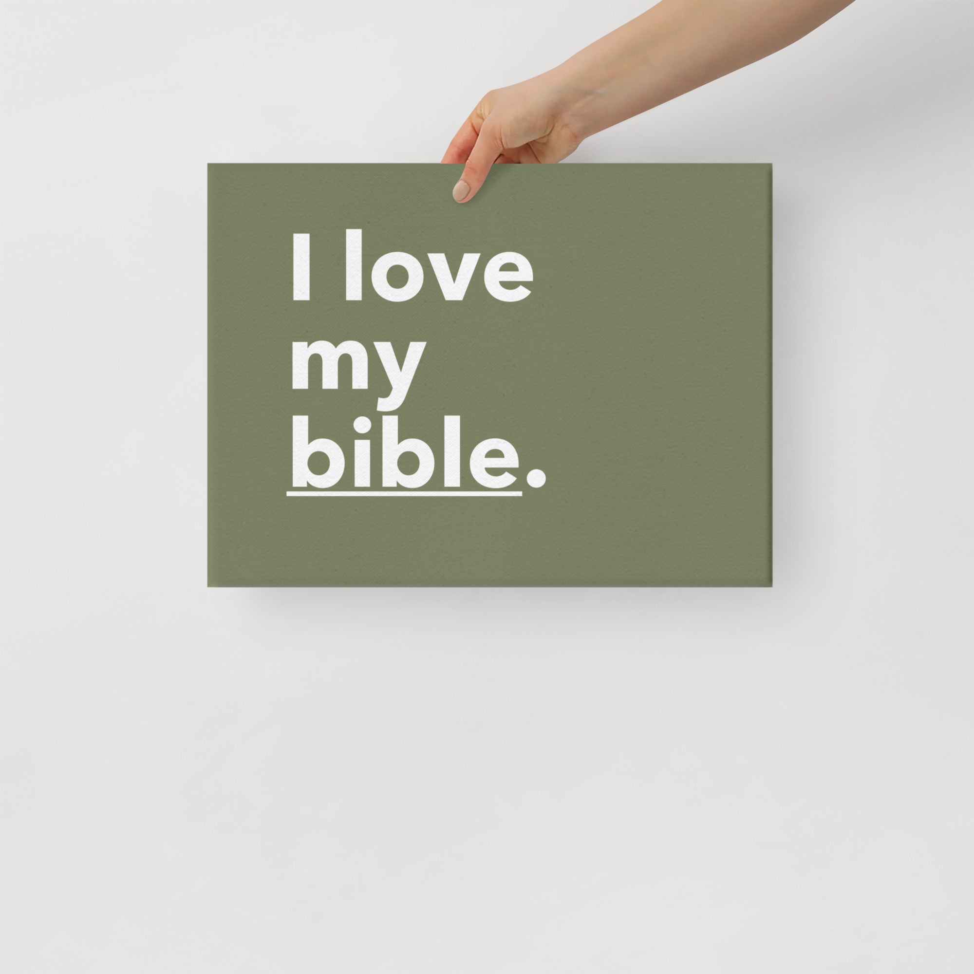 WAA™ I Love My Bible Canvas Art (Army)