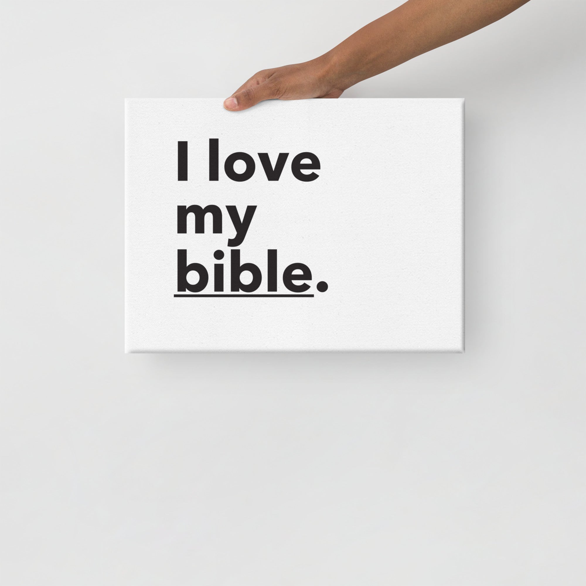 WAA™ I Love My Bible Canvas Art (White)