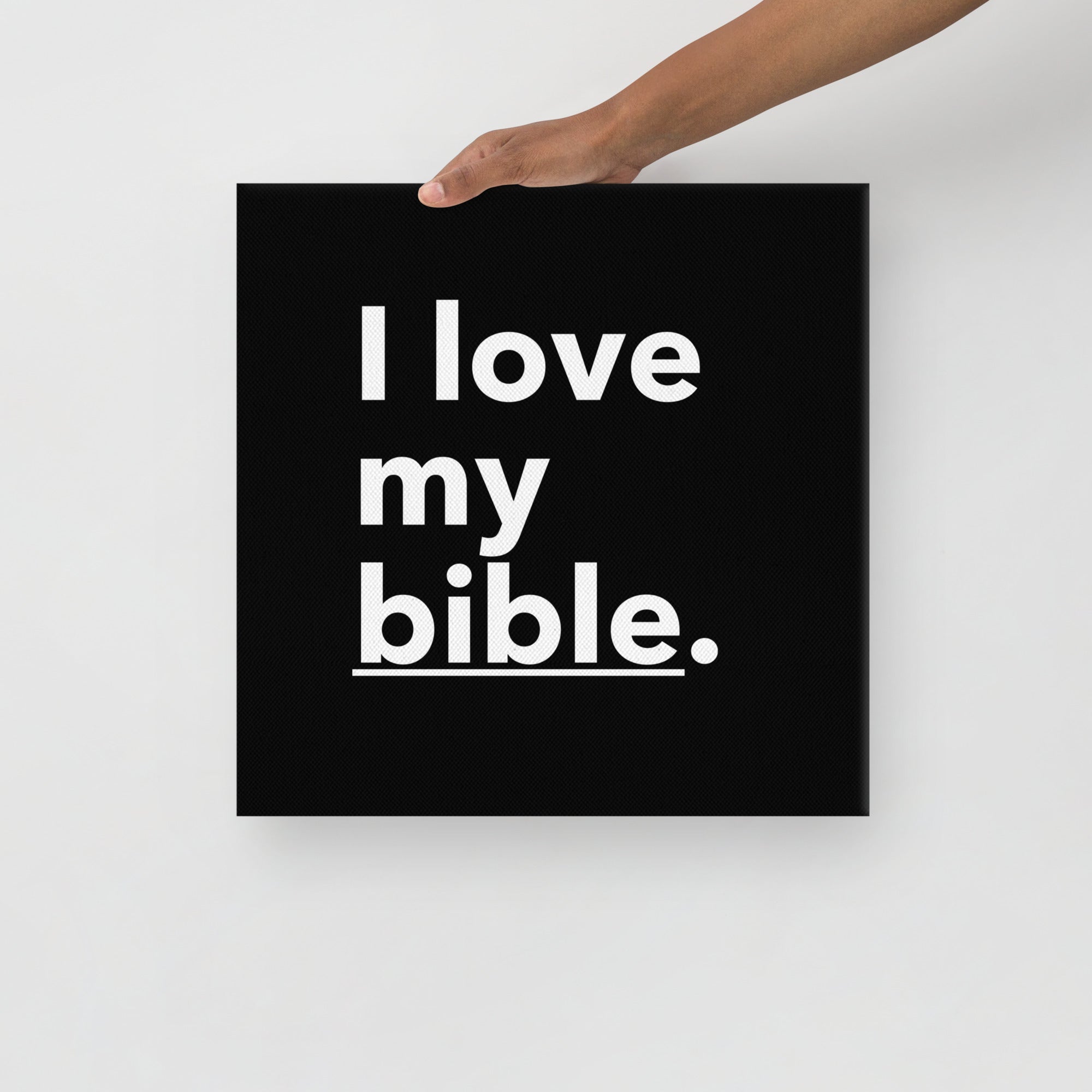 WAA™ I Love My Bible Canvas Art (Black)