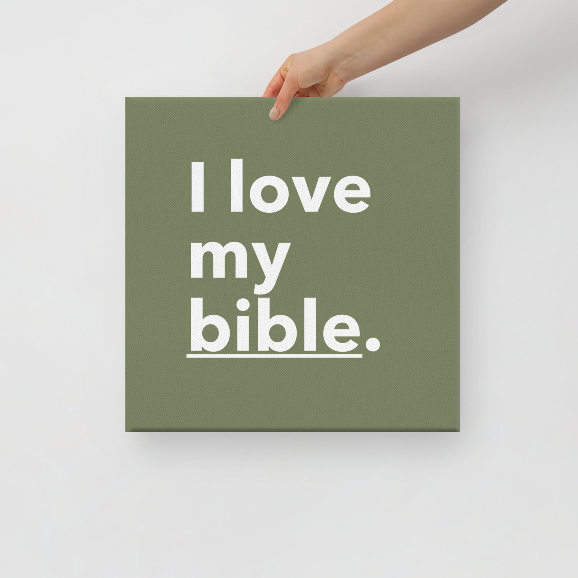 WAA™ I Love My Bible Canvas Art (Army)