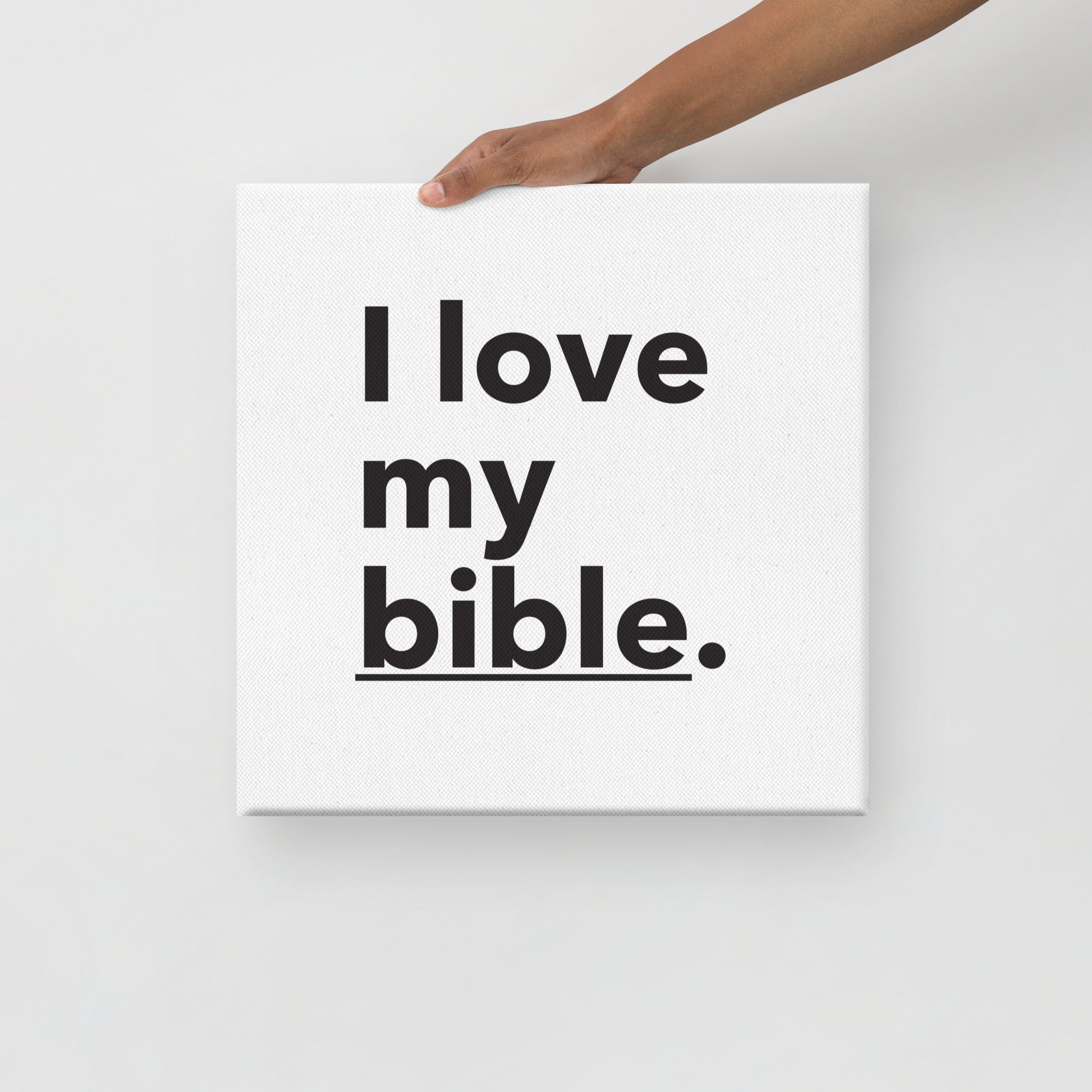 WAA™ I Love My Bible Canvas Art (White)
