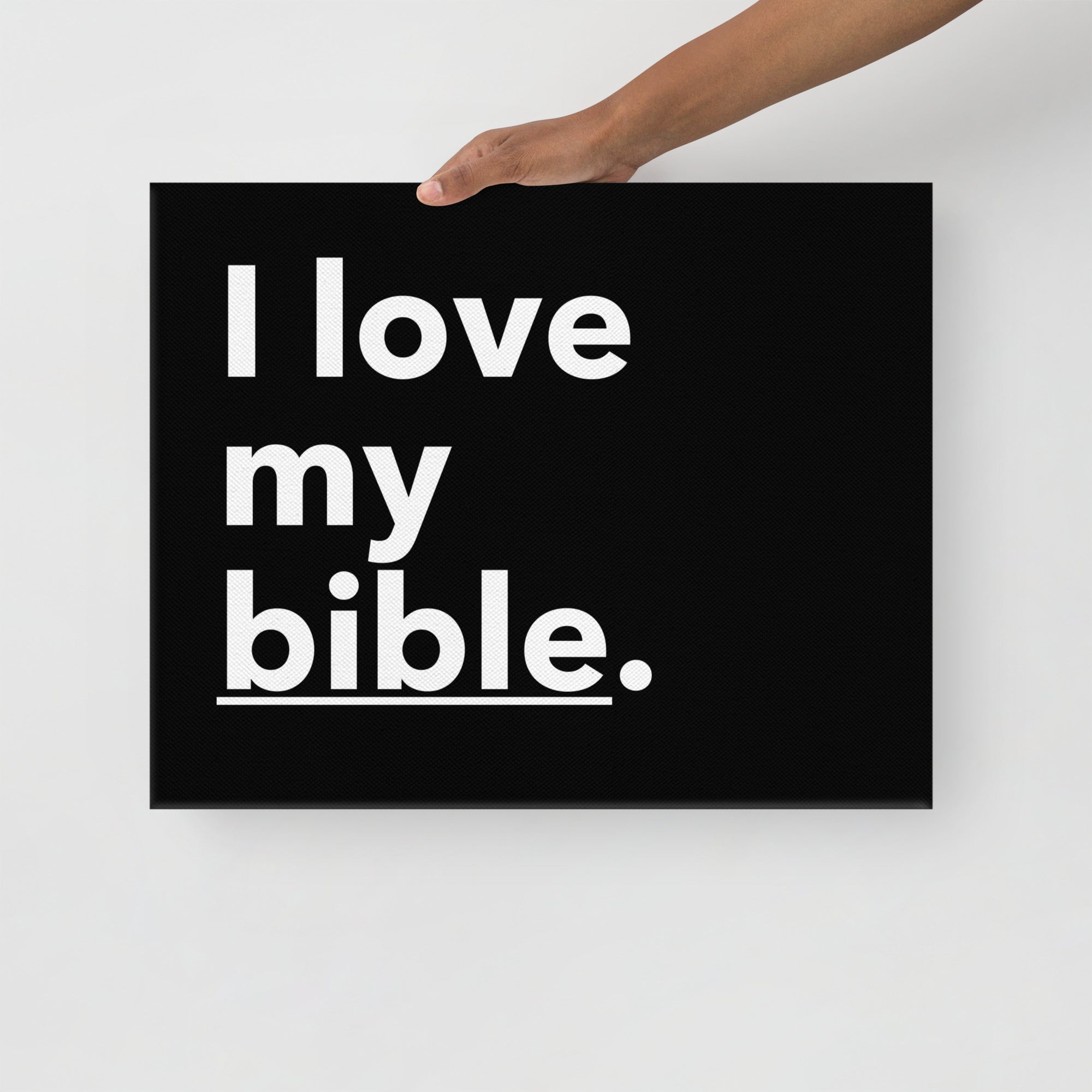 WAA™ I Love My Bible Canvas Art (Black)