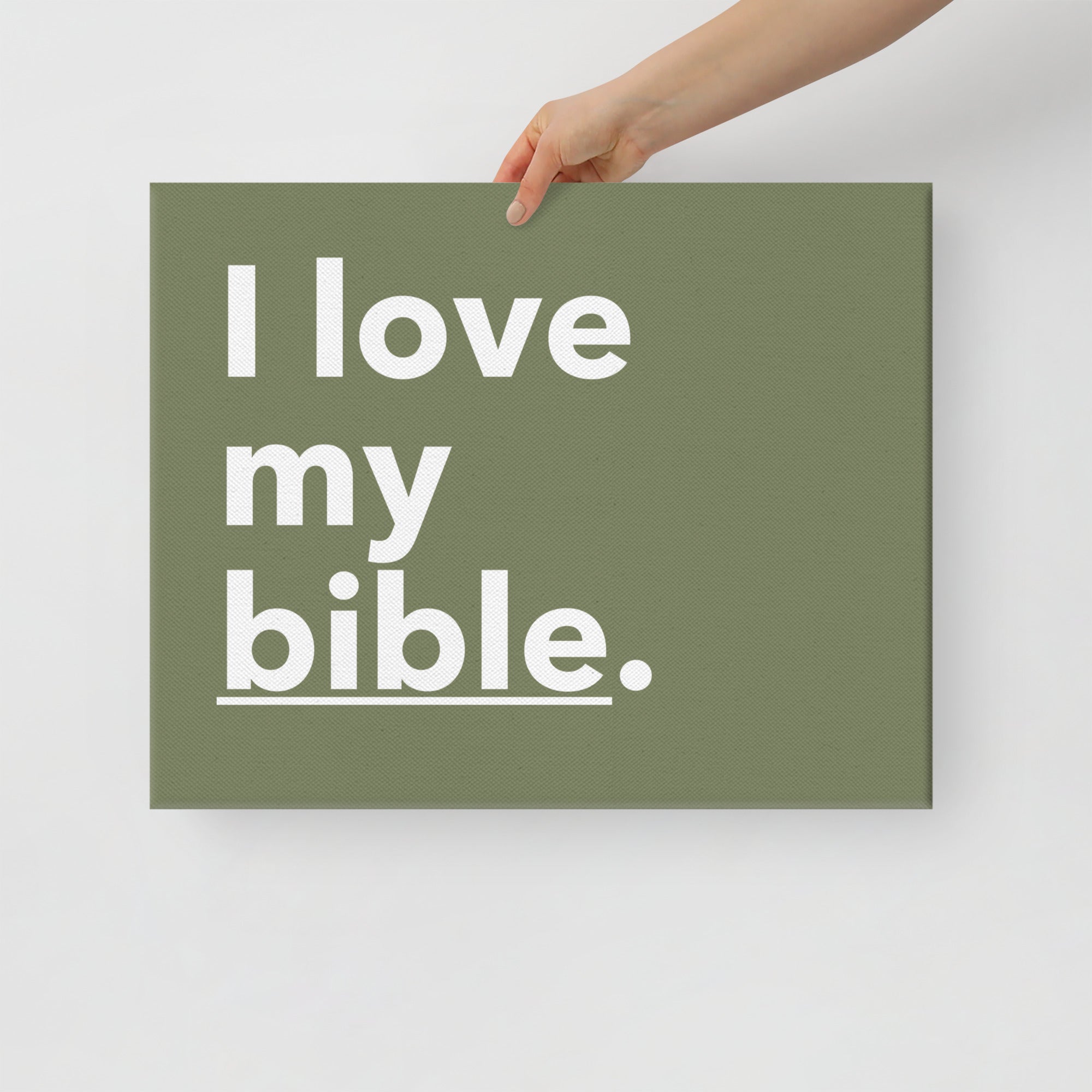 WAA™ I Love My Bible Canvas Art (Army)
