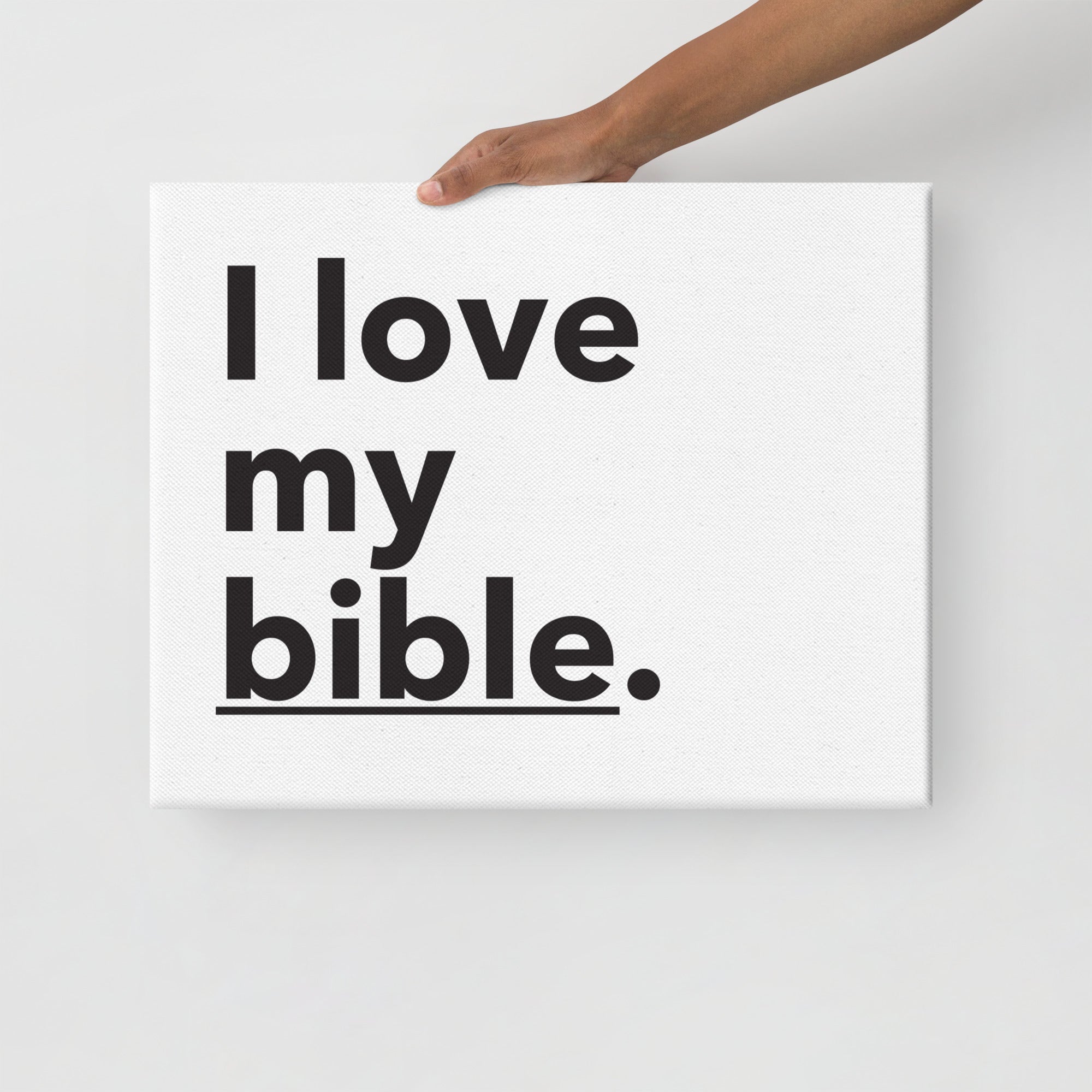WAA™ I Love My Bible Canvas Art (White)