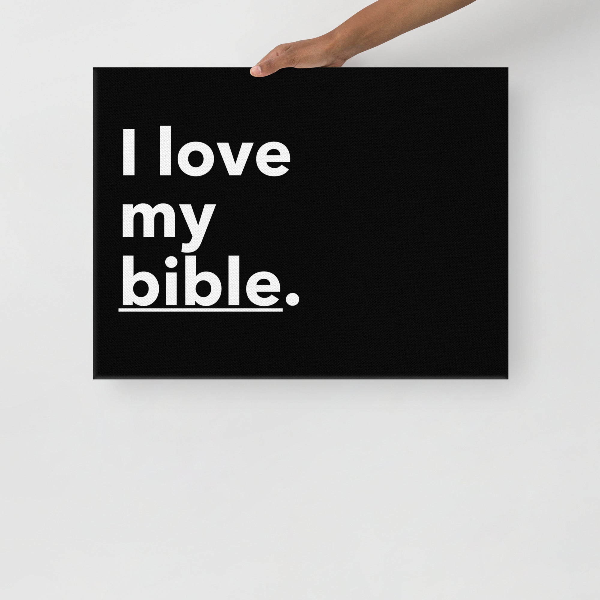 WAA™ I Love My Bible Canvas Art (Black)