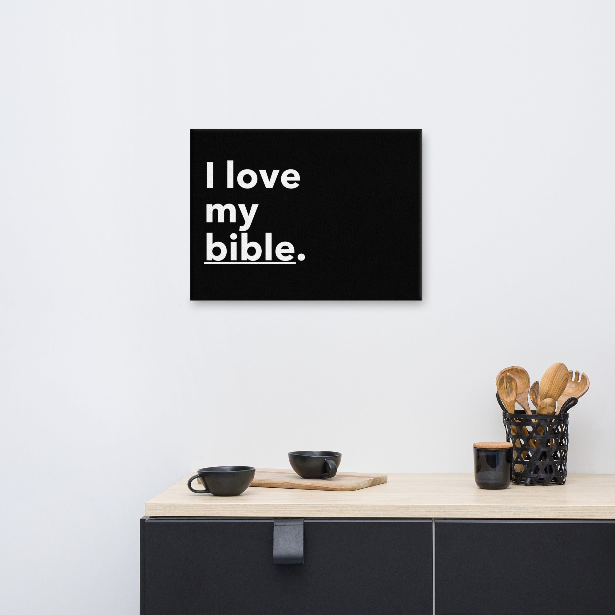WAA™ I Love My Bible Canvas Art (Black)