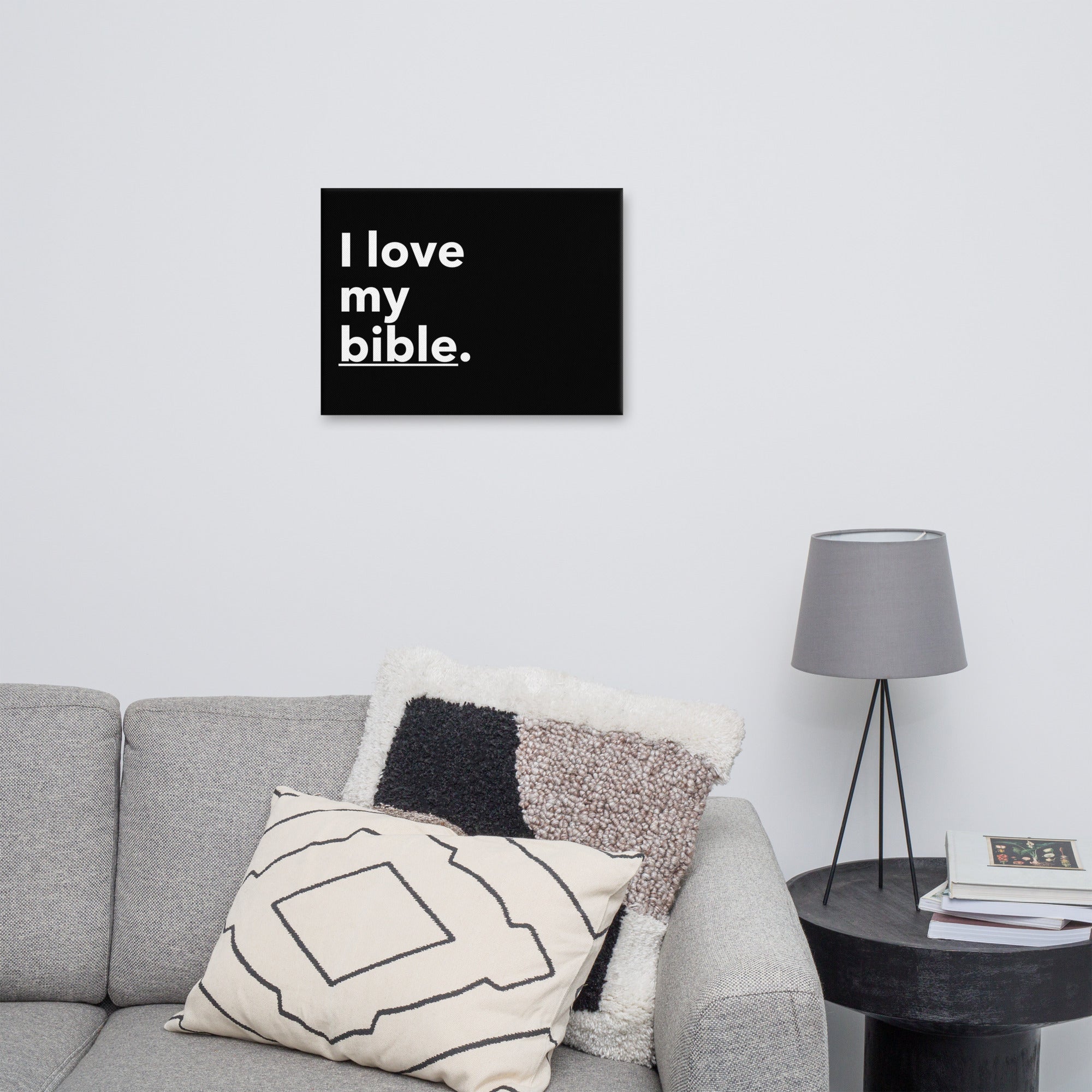 WAA™ I Love My Bible Canvas Art (Black)
