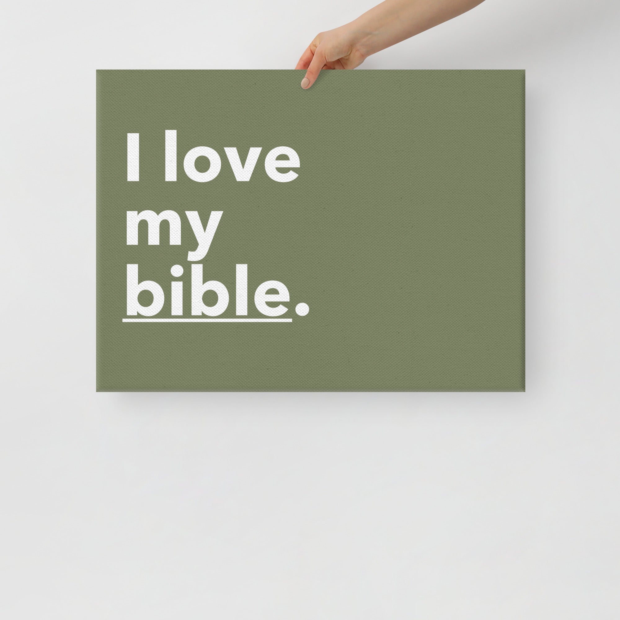 WAA™ I Love My Bible Canvas Art (Army)