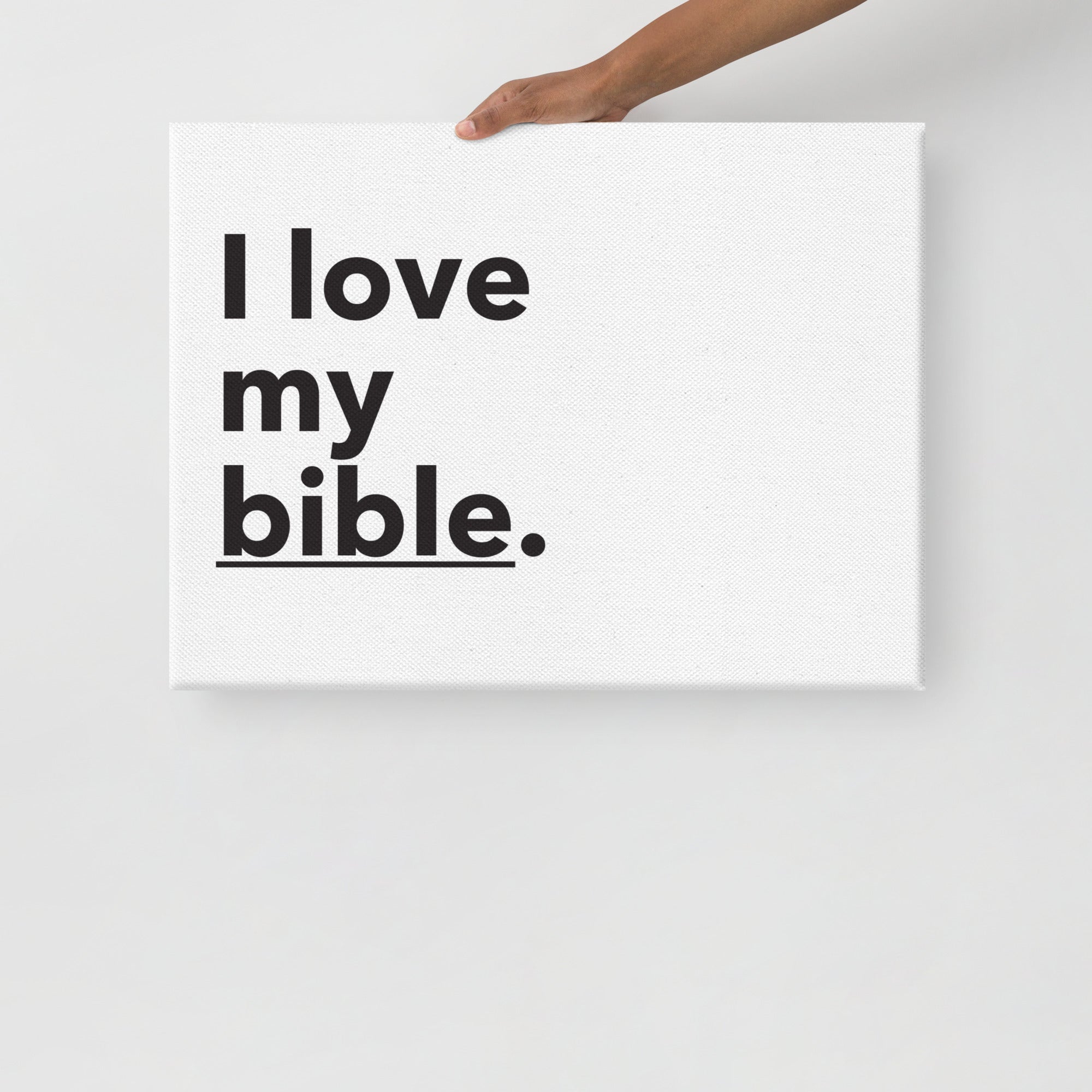 WAA™ I Love My Bible Canvas Art (White)