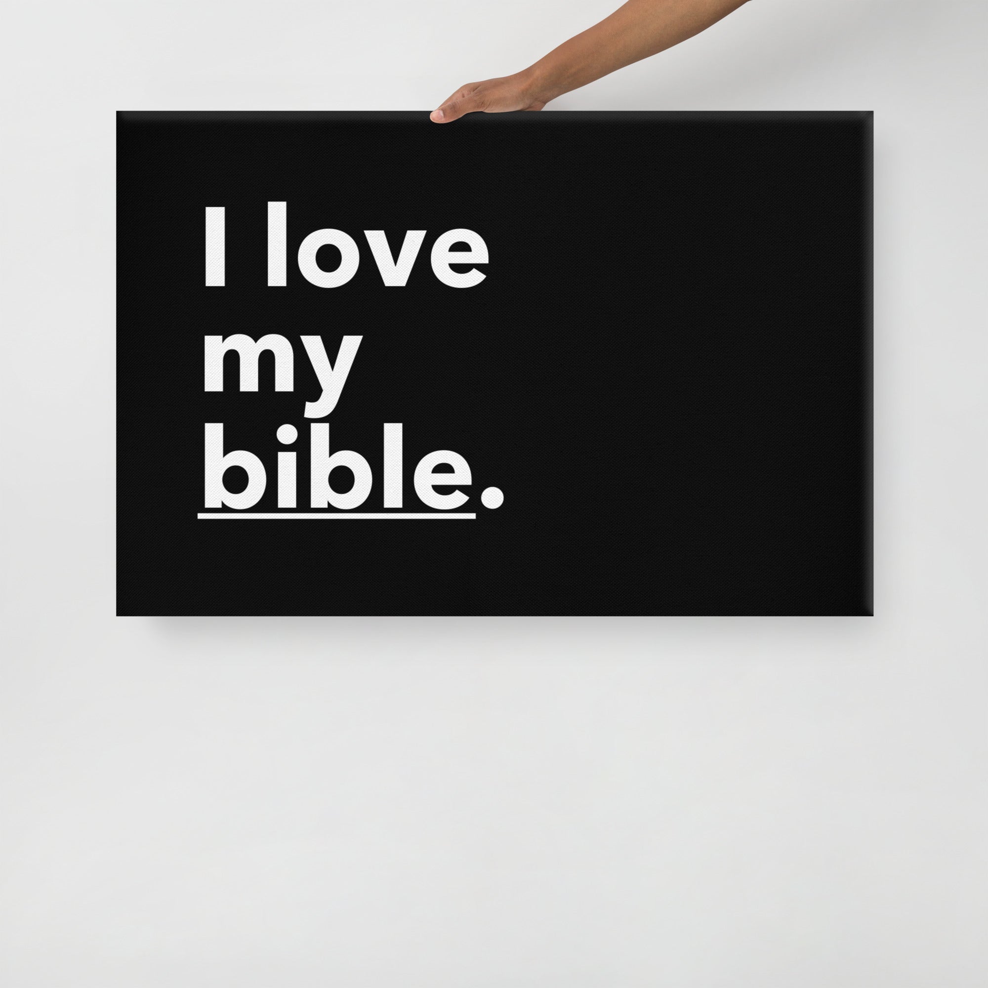 WAA™ I Love My Bible Canvas Art (Black)