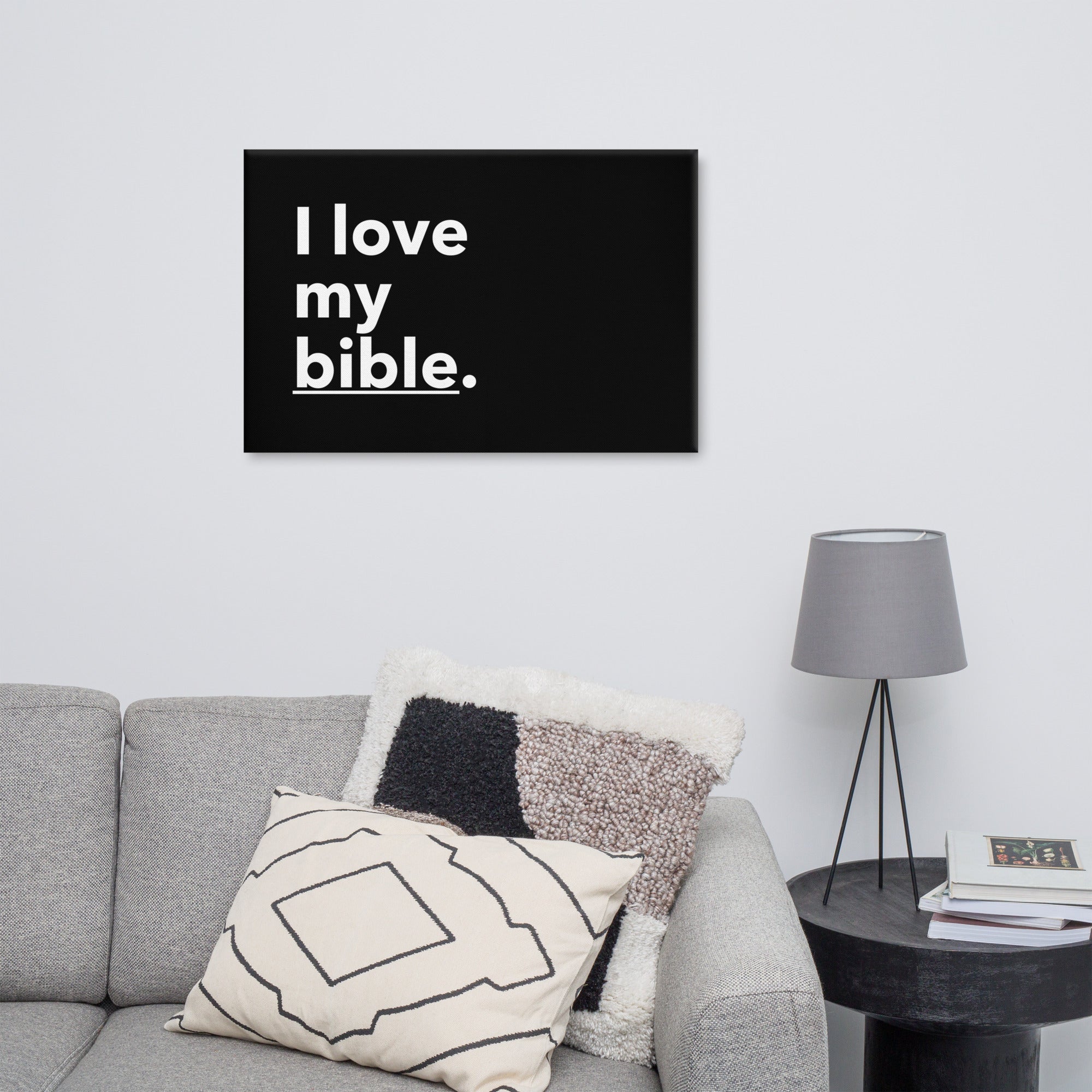 WAA™ I Love My Bible Canvas Art (Black)