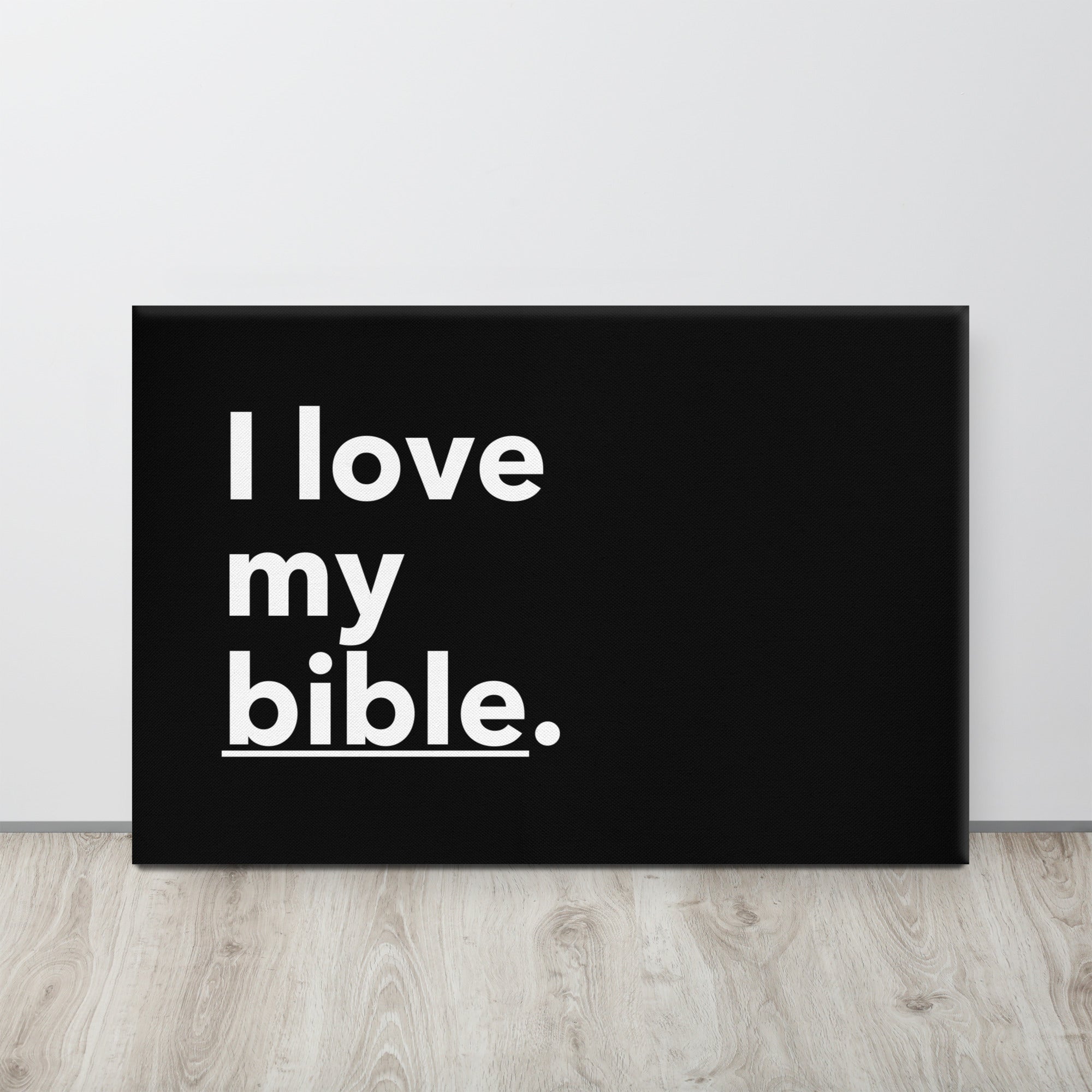 WAA™ I Love My Bible Canvas Art (Black)