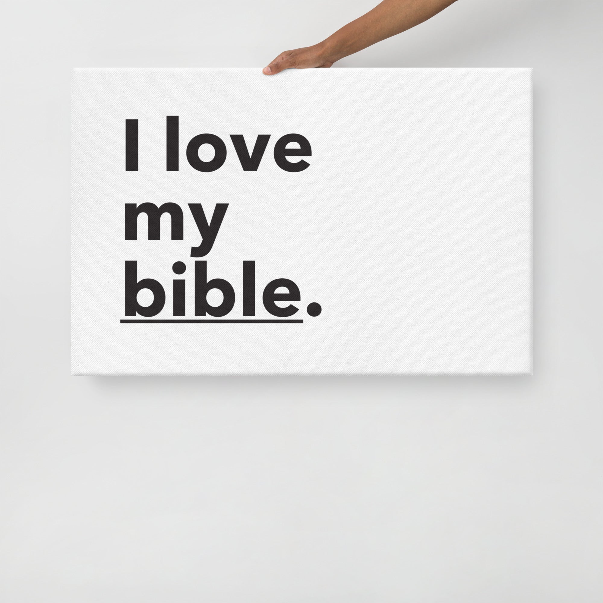 WAA™ I Love My Bible Canvas Art (White)