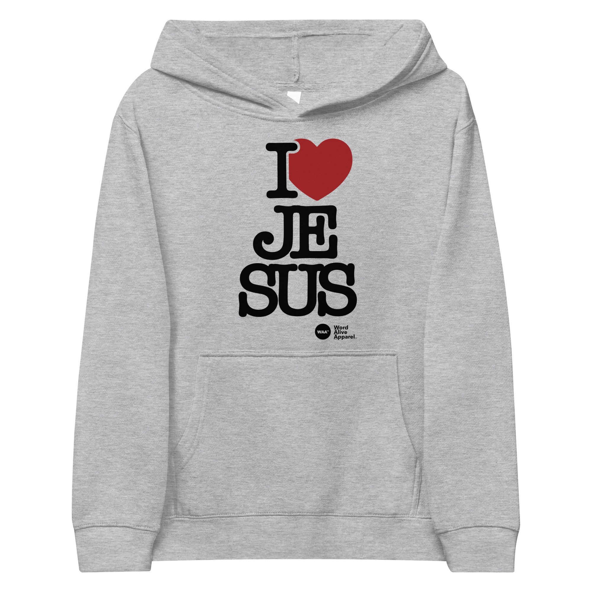 I Love Jesus Kids Unisiex Fleece Hoodie