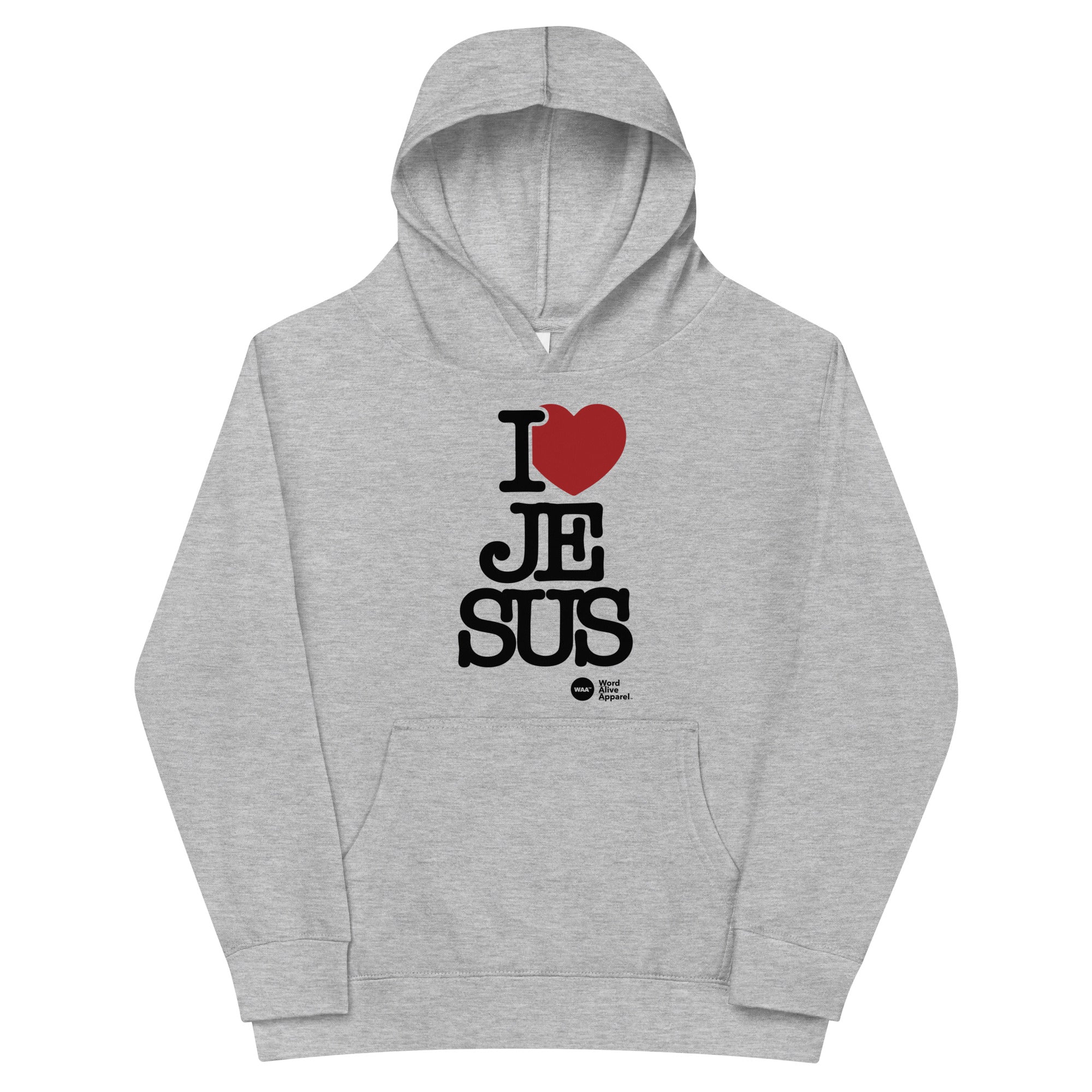 I Love Jesus Kids Unisiex Fleece Hoodie