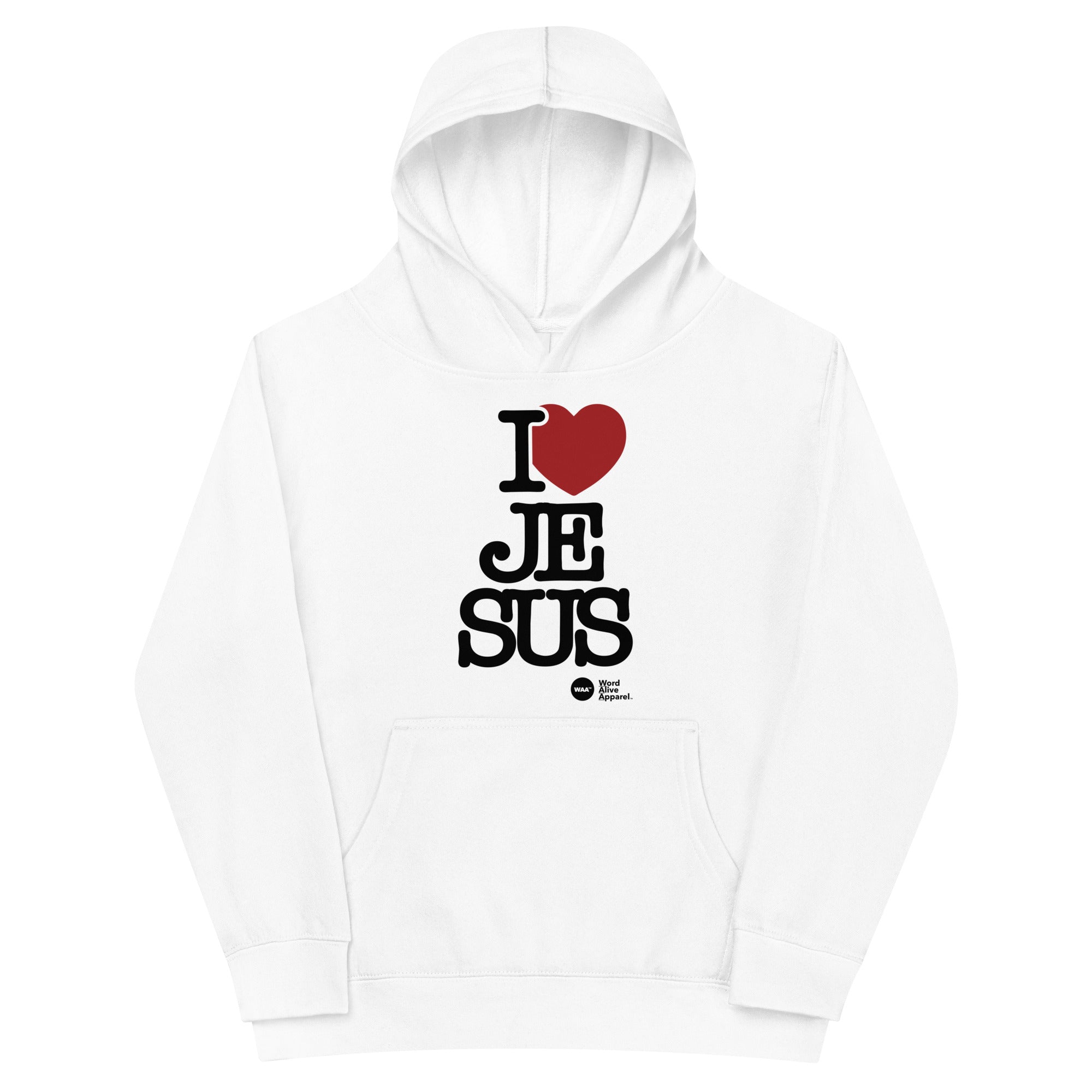 I Love Jesus Kids Unisiex Fleece Hoodie