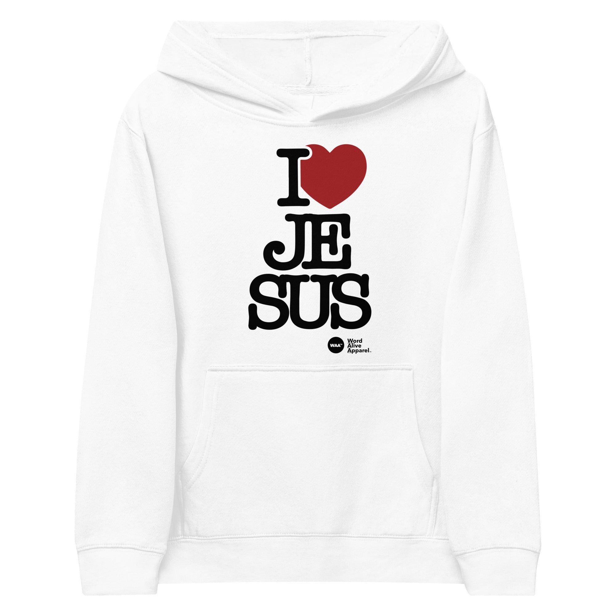 I Love Jesus Kids Unisiex Fleece Hoodie