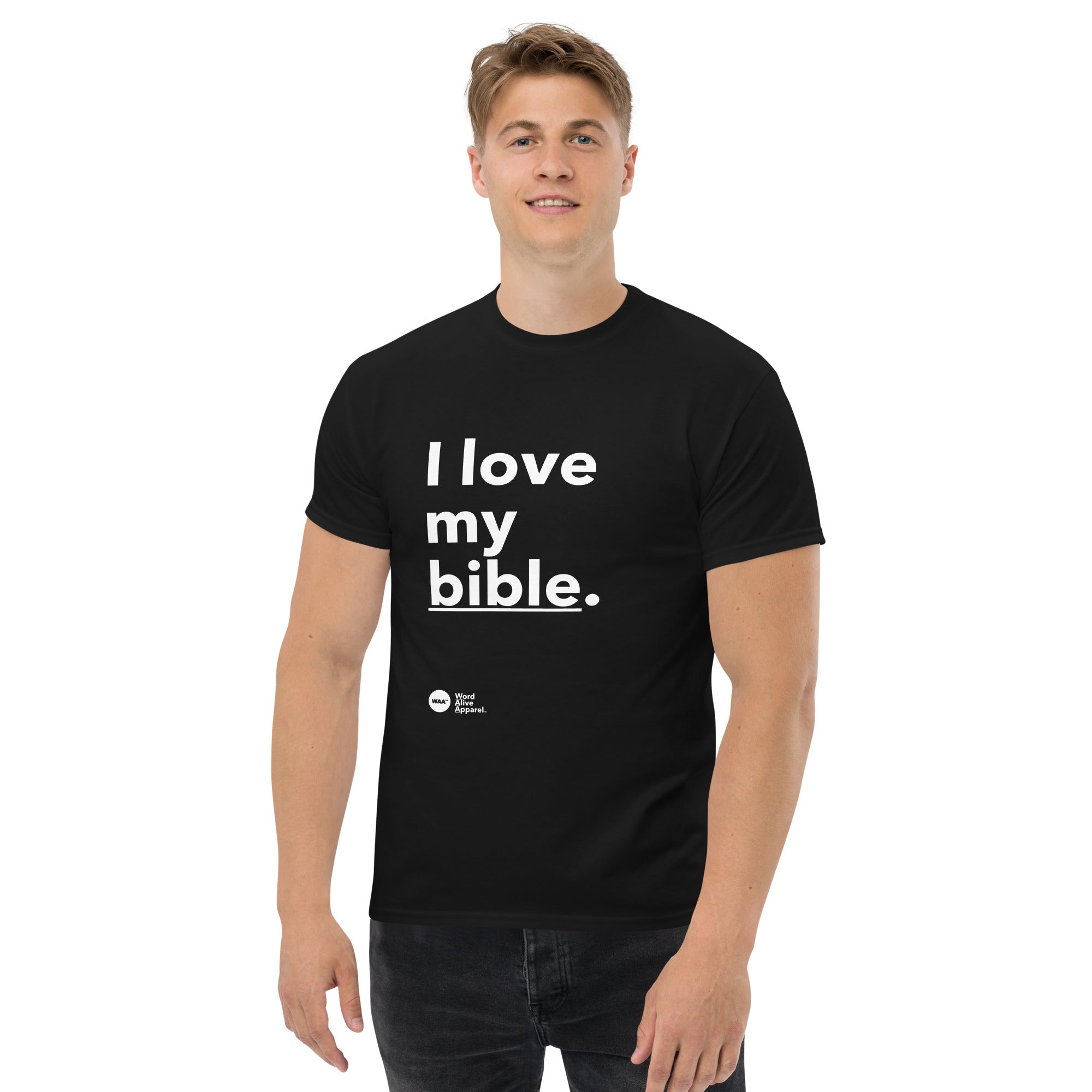 I Love My Bible Christian Tee (Dark)