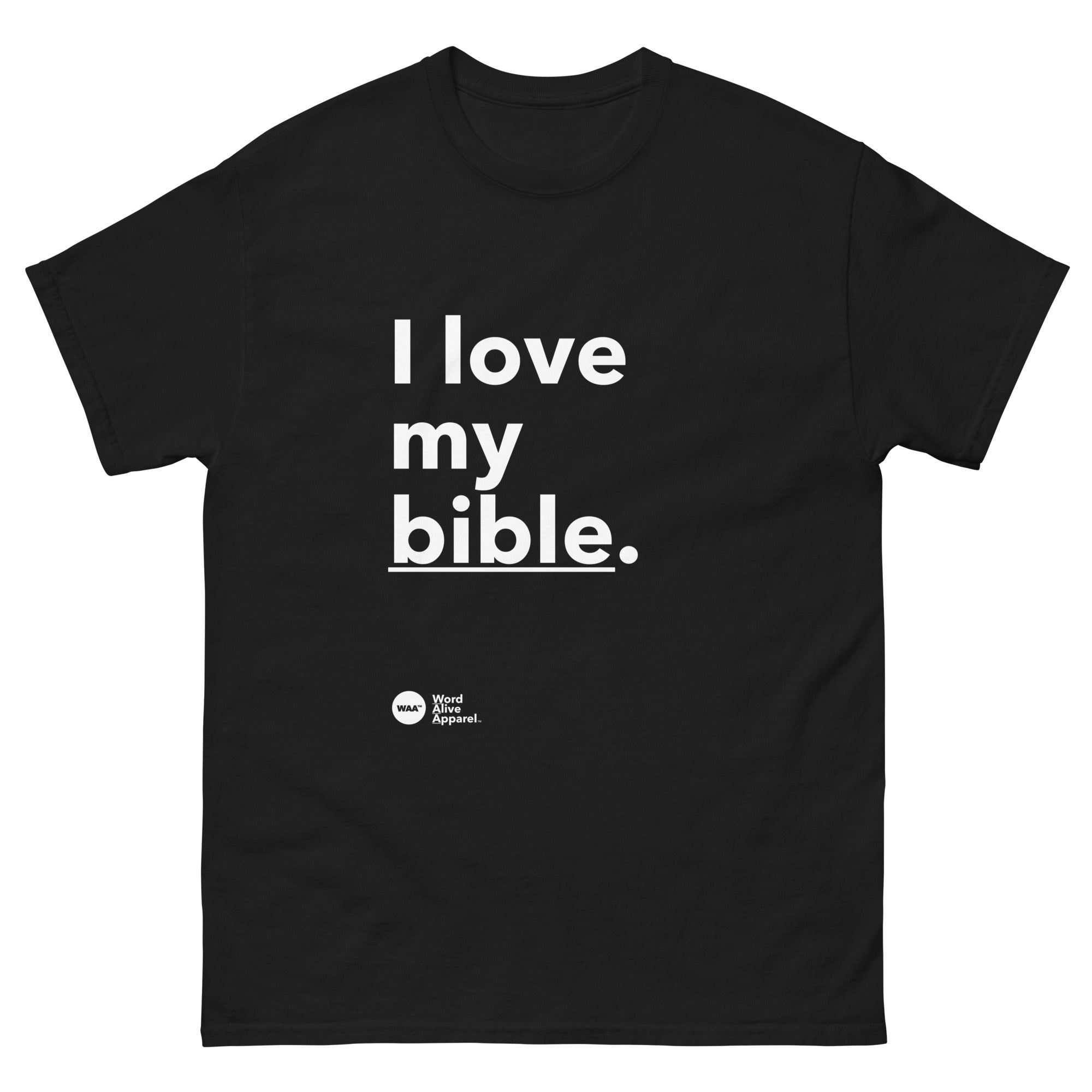 I Love My Bible Christian Tee (Dark)