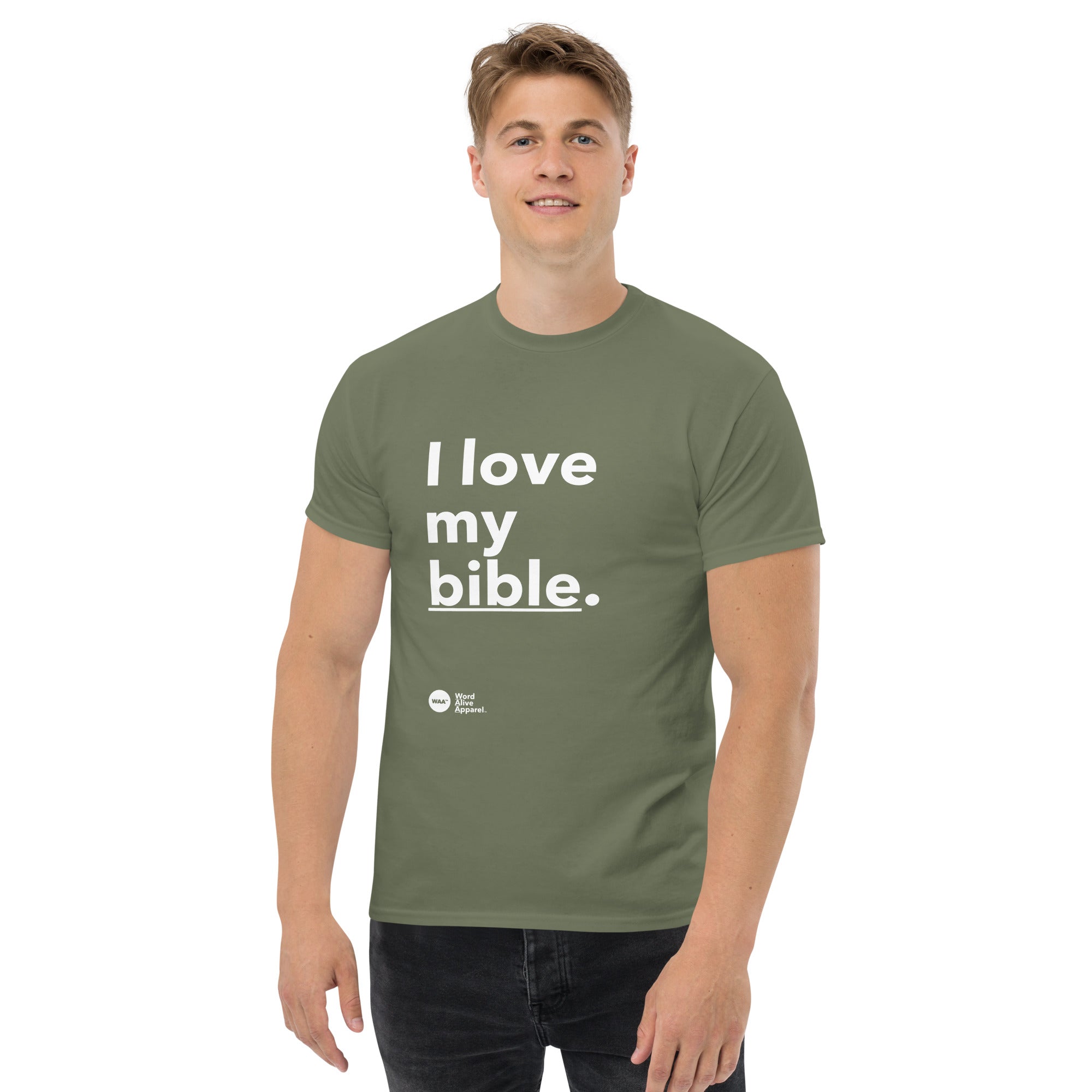 I Love My Bible Christian Tee (Dark)