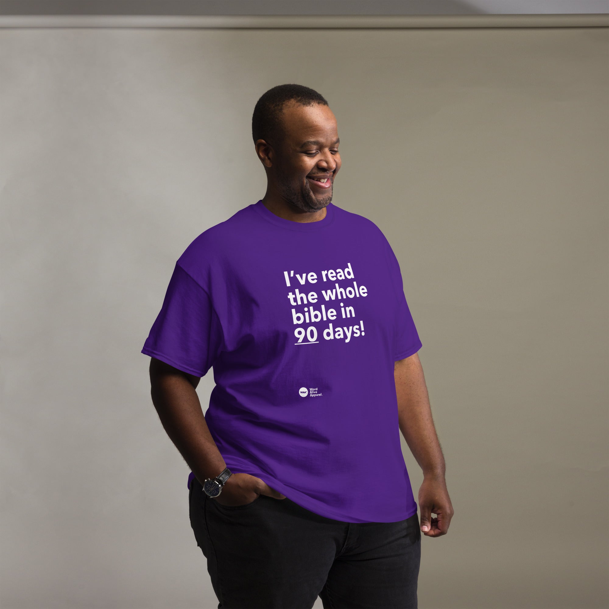 I Read the Bible in 90 Days Tee (Dark)