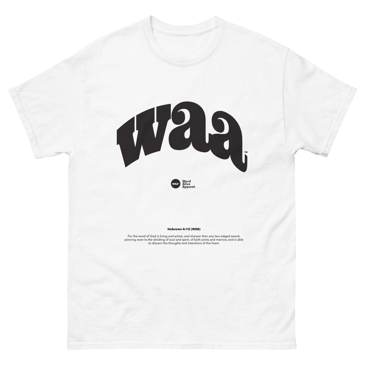 WAA™ Original Brand Black-On-White Unisex Tee