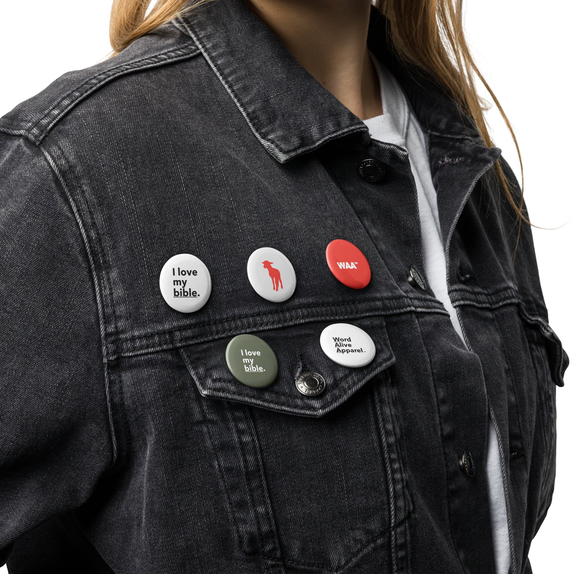 WAA™ I Love My Bible Pins/Buttons 5-Set