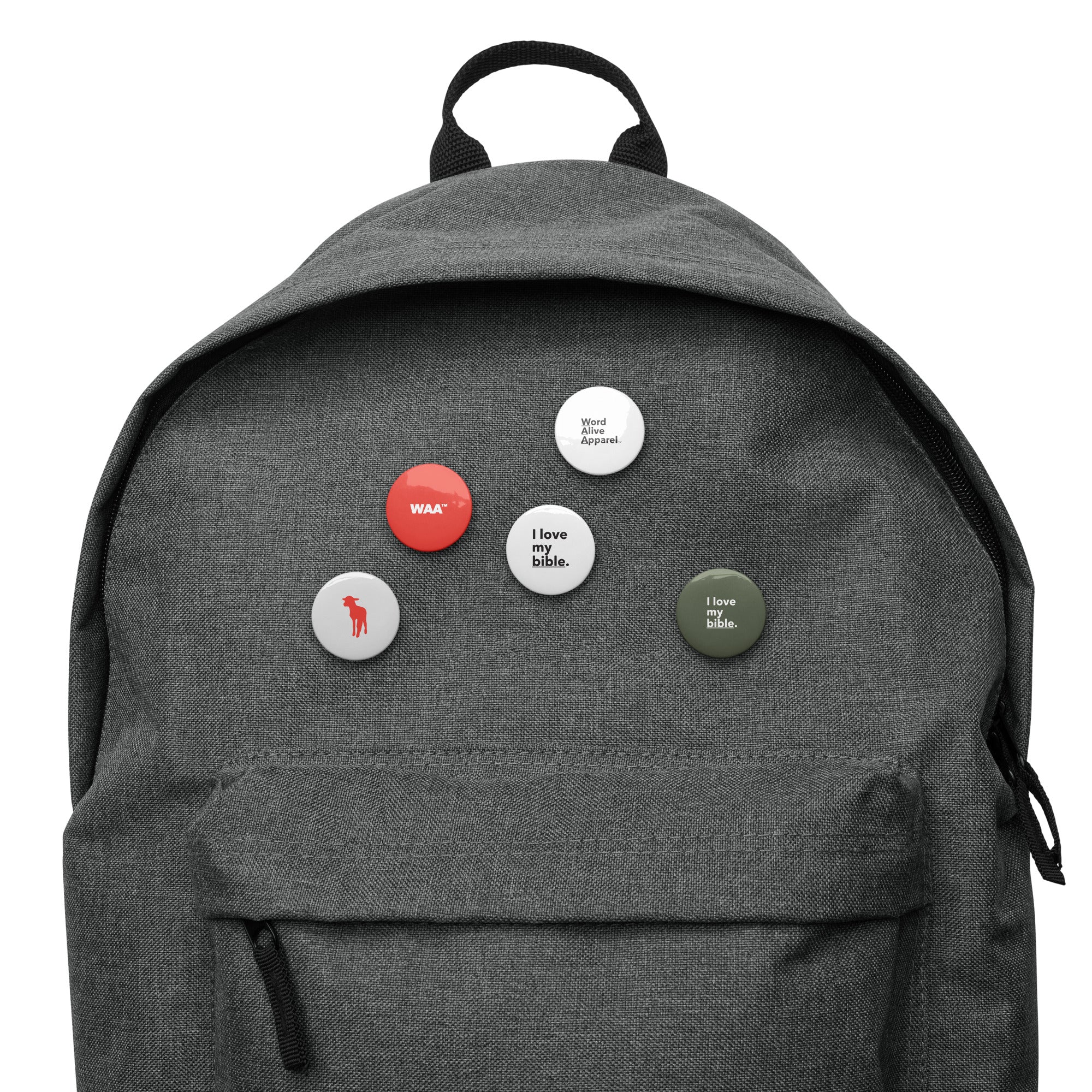 WAA™ I Love My Bible Pins/Buttons 5-Set
