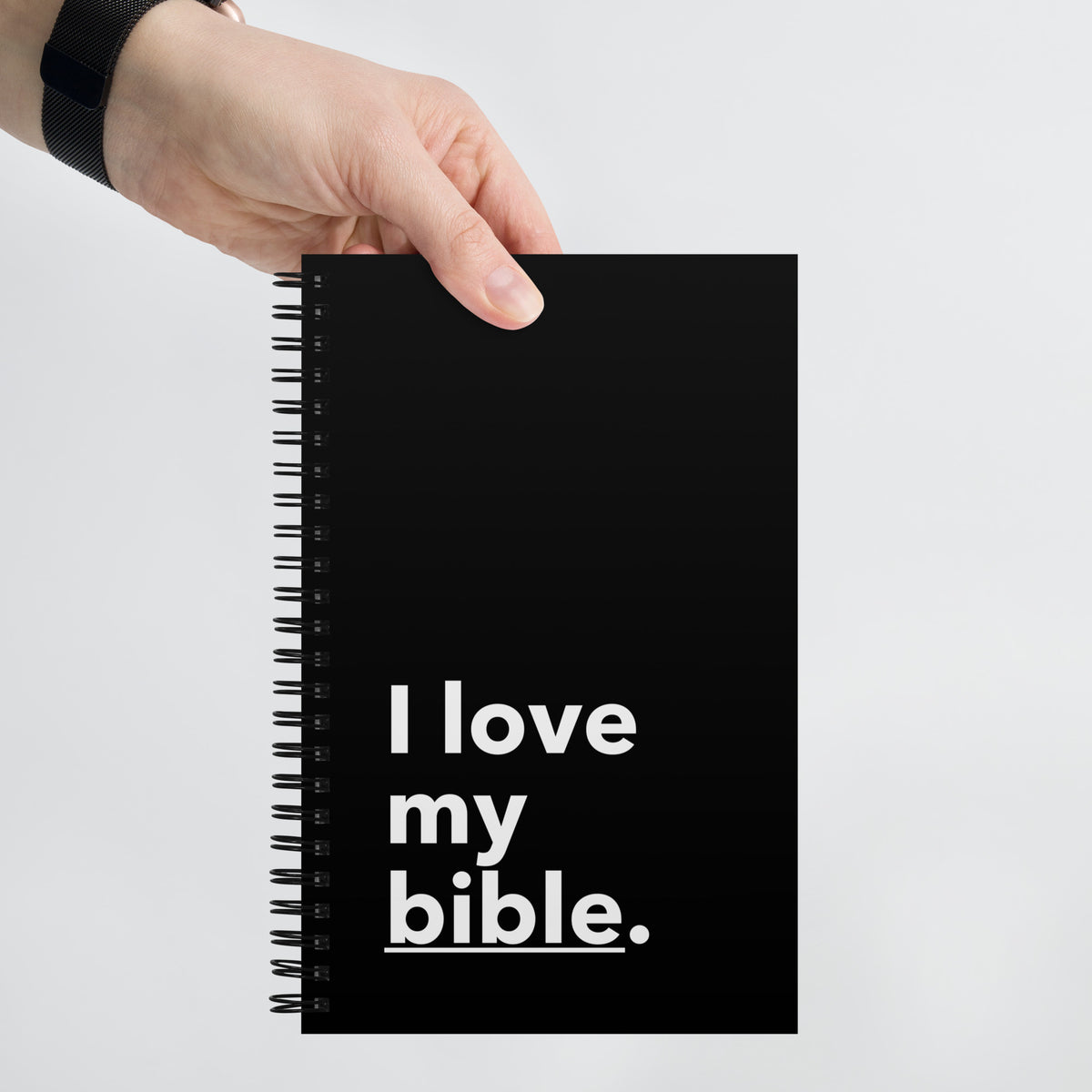 I Love My Bible Black Study Spiral Notebook