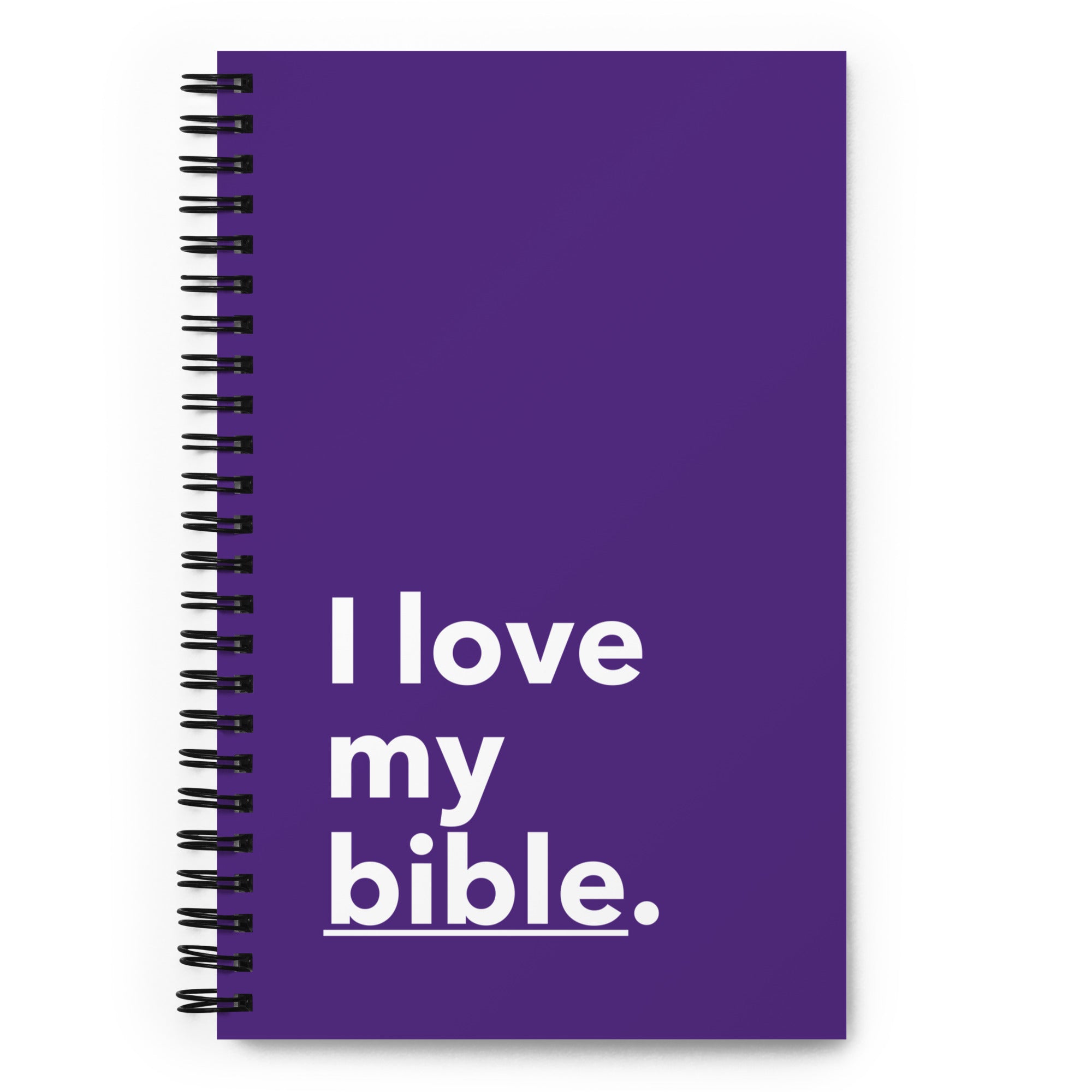 I Love My Bible Devo Study Spiral Notebook Purple