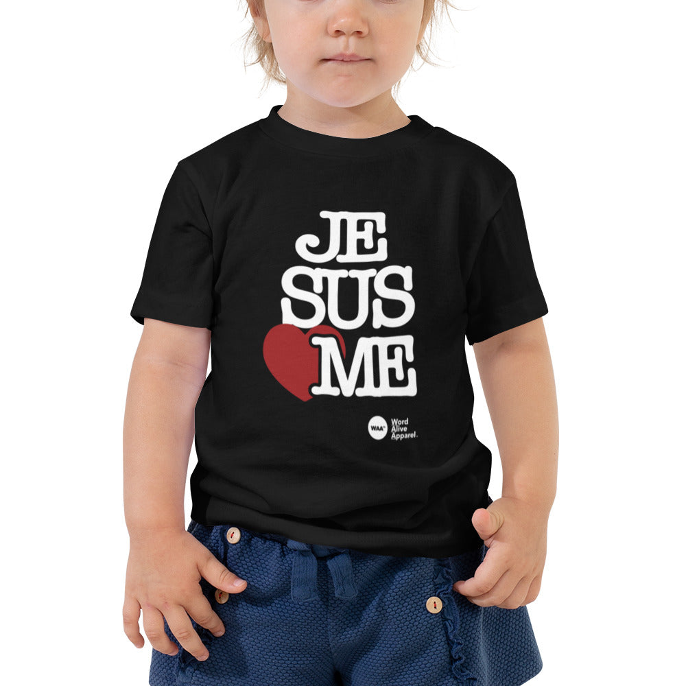 Jesus Loves Me Christian Toddler T-Shirt (Dark)