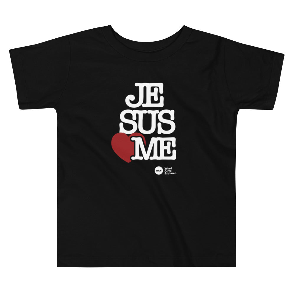 Jesus Loves Me Christian Toddler T-Shirt (Dark)